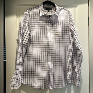 Banana Republic Men's Plaid Dress Shirt. Slim Flex Fit. Size L.